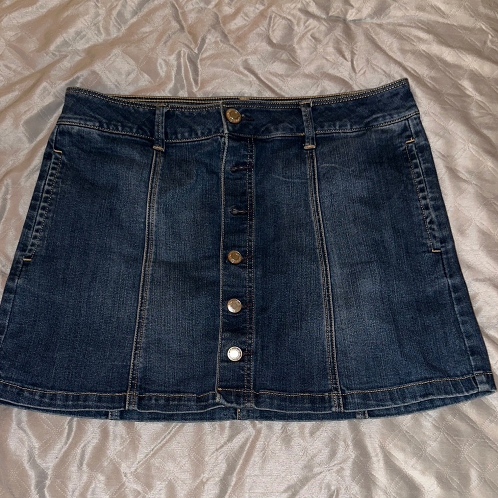 American Eagle Outfitters Dark Blue Denim Mini Skirt